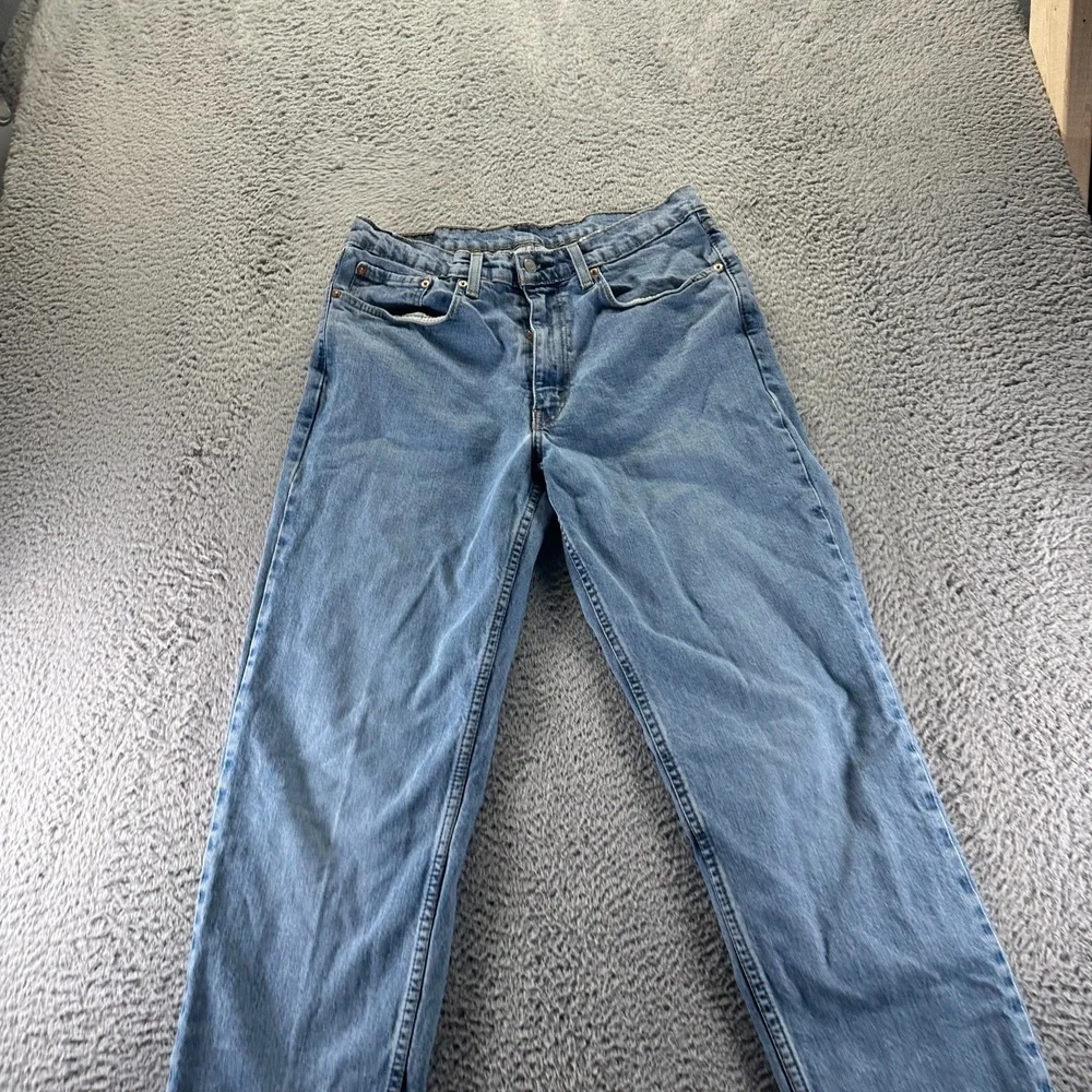 Levi's 550 Jeans Mens 34x36 Blue Cotton‎ Denim Straight Workwear Faded Stretch
